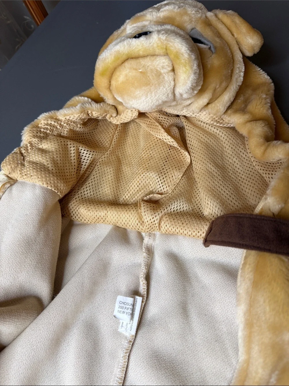 Kids Plush Bulldog Costume. Size: 7-8